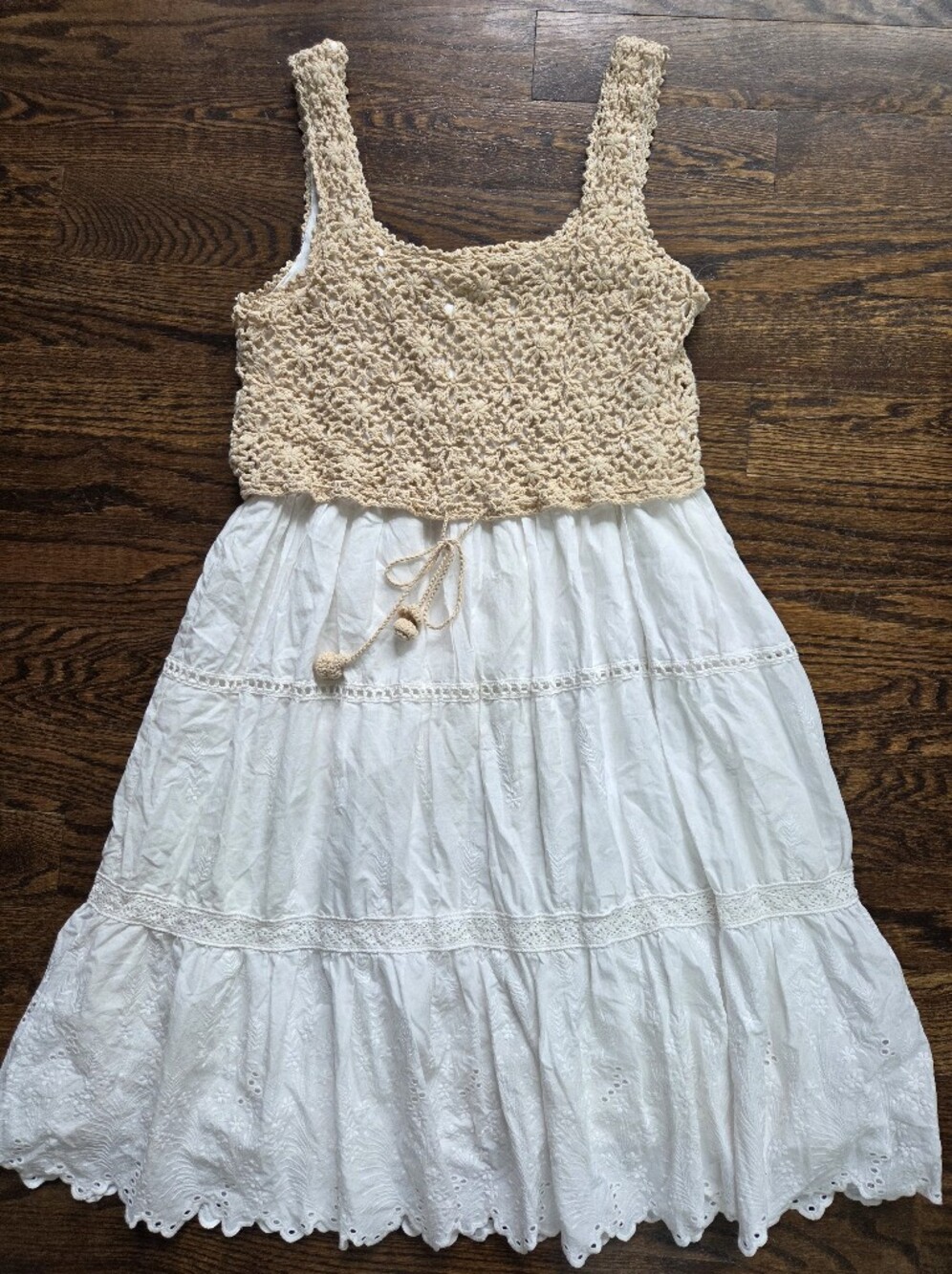 Anthropologie Beckett Crochet Eyelet Tank Dress